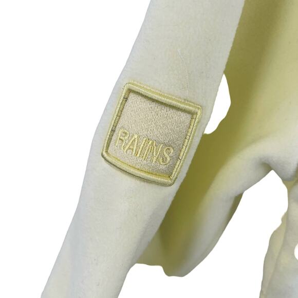 Rains Unisex Fleece Zip Close Jacket Yellow Size XS - Picture 3 of 7